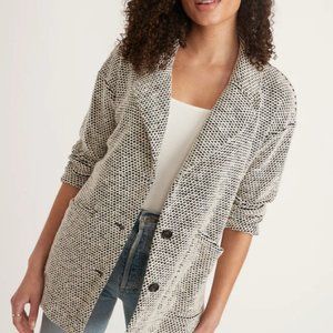 Birdseye Blazer in Black/White Contrast